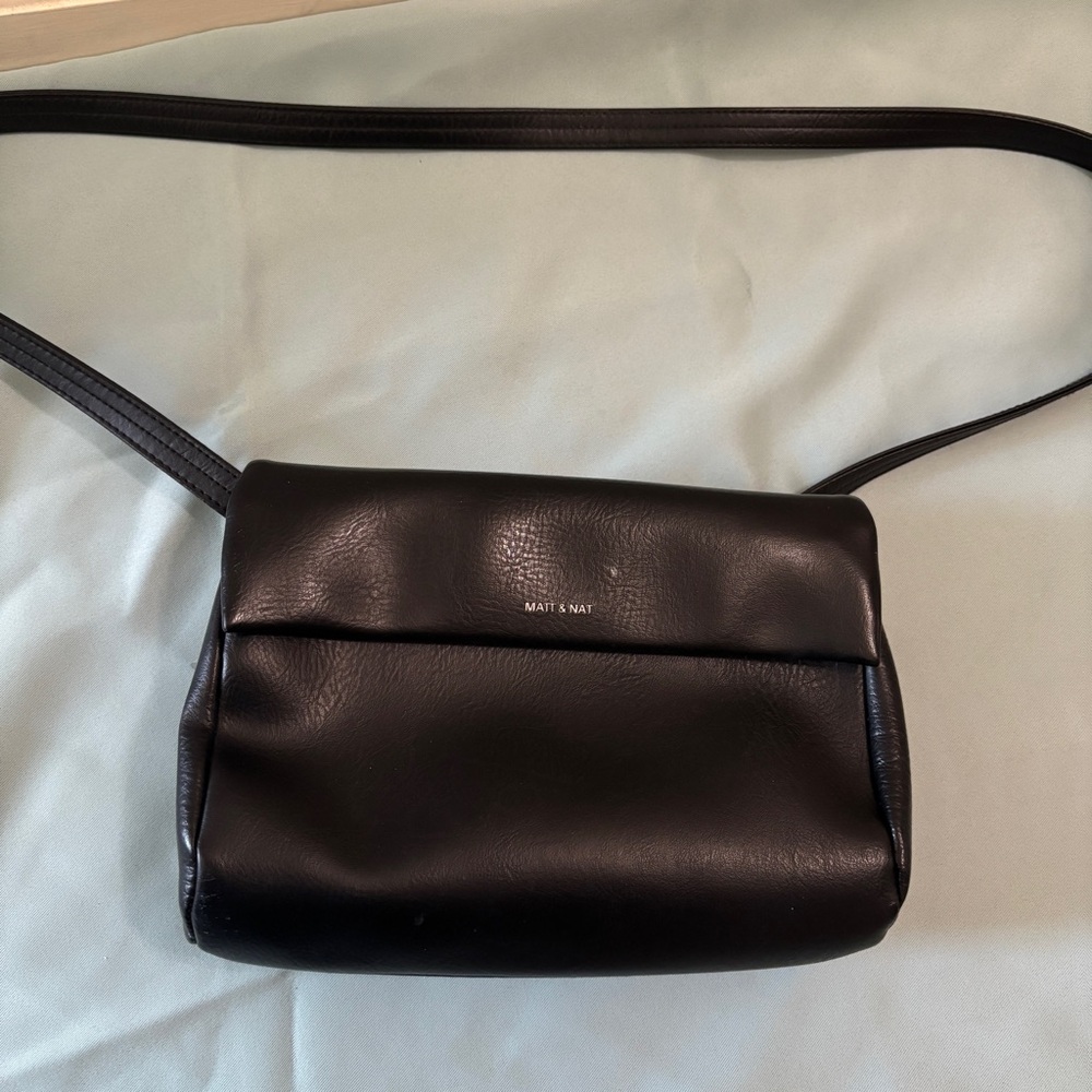 Matt & Nat Black Vegan Leather Crossbody Bag